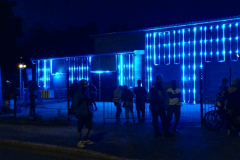 La Station - Châtellerault (86) - Mise en lumière au moyen de 30 bandes (rubans) LED.