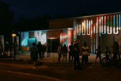 La Station - Châtellerault (86) - Mise en lumière au moyen de 30 bandes (rubans) LED.