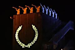 Soirée Antique 2019 - Tours Mirandes - Laser et tubicens sur le belvédère.