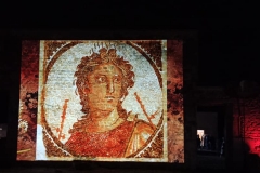 Soirée Antique 2020 - Tours Mirandes - Videoprojection sur le Mur Antique.