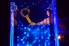 Soirée Antique 2022 - Tours Mirandes - Vidéoprojection et Mise en lumière du 1er belvédère.