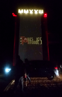 Soirée Antique 2023 - Les Tours Mirandes (86) - Vidéoprojection sur le 1er belvédère.