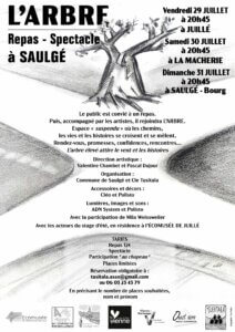 Affiche du spectacle L'Arbre de la Compagnie Tusitala - Saulgé (86)